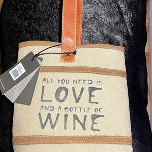 Myra Bag Tan and Brown Wine Tote